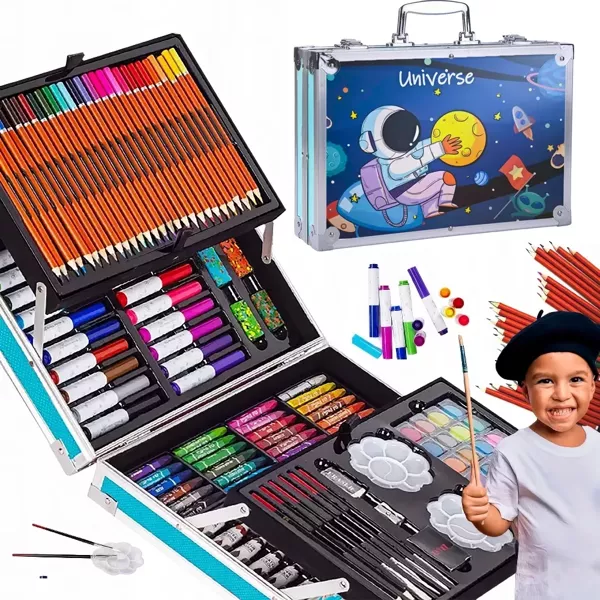 Zestaw Artystyczny do Malowania Rysowania Walizka dla Chłopca 145w1